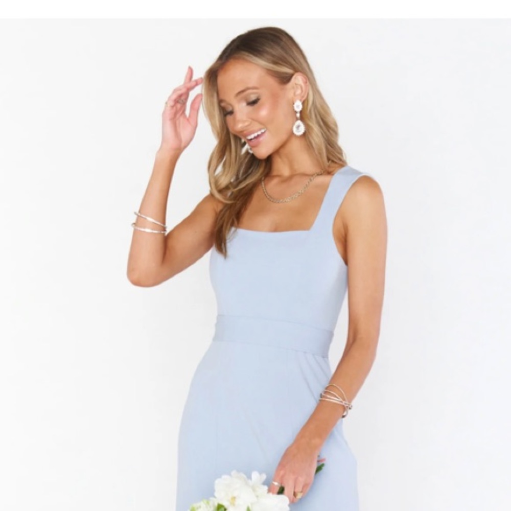 Mumu Paris Gown | Steel Blue Stretch